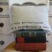 Library Book Read Modern Throw Pillow Cover Cotton Fabric Accent- Made to Order- Pillow Insert Not Included