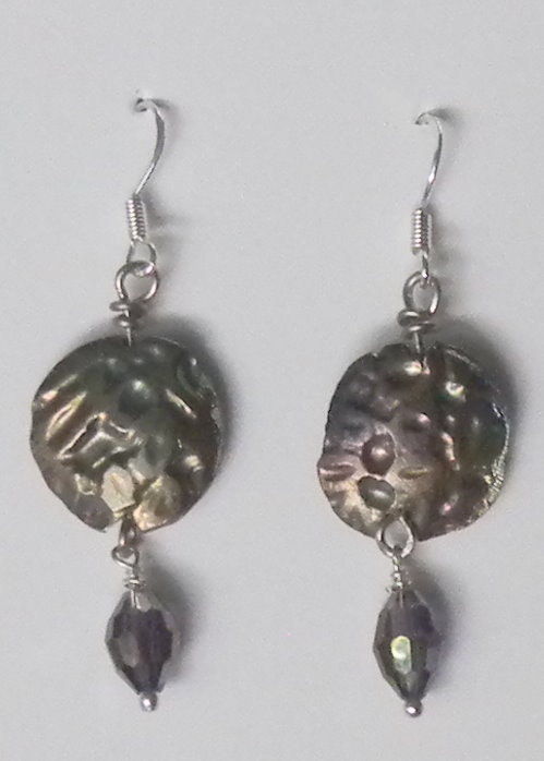 PMC Fine Silver Small Lentil Bead Dangle Earrings