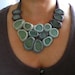 Lavender - eton blue - mint necklace with 16 sea glass - crochet Genuine English free shipping etsy OOAK handmade Christmas gift for her