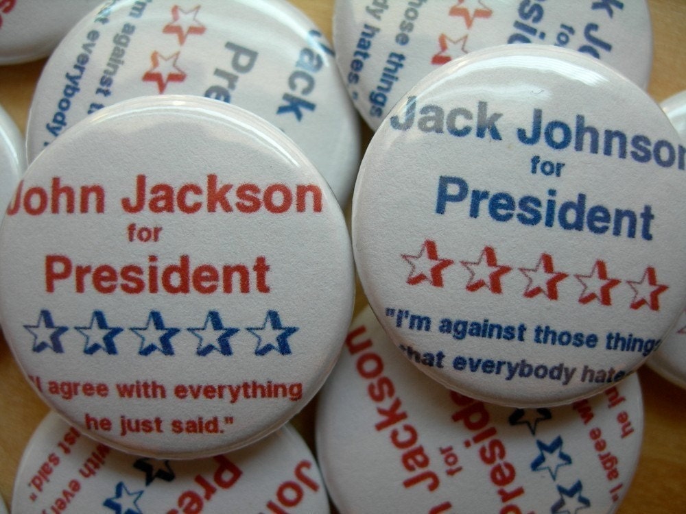 election pins, set of 2