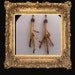 SALE REDUCED LOVED TO DEATH Gothic Victorian Bird Feet Earrings Gold