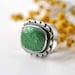 Ring - Maw sit sit cabochon - Sterling silver - green - size 6,5 - ooak