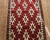 RESERVED FOR MELANIE  Vintage woven wool geometric rug or runner