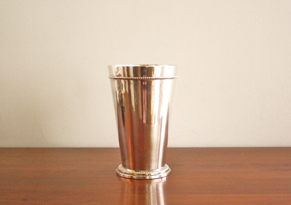 Large mint julep cup vase silver plated by highstreetmarket