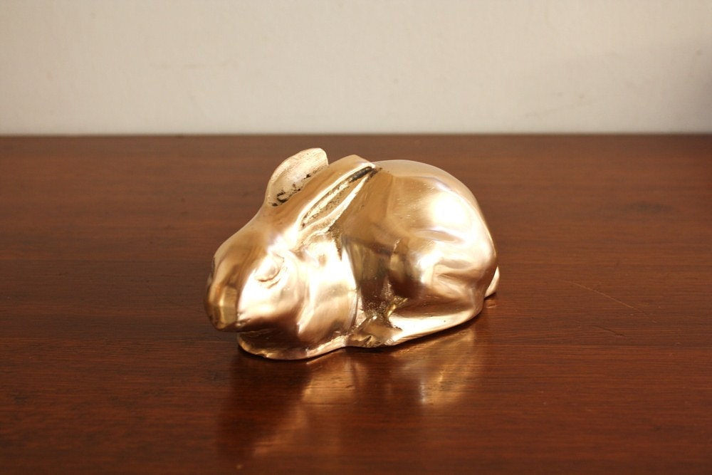Vintage brass bunny rabbit