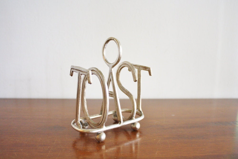 Vintage TOAST art deco silver plated toast rack