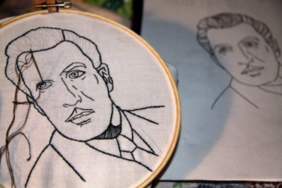 Personal Custom Line Art Hand Embroidery Pattern made from your own Photo