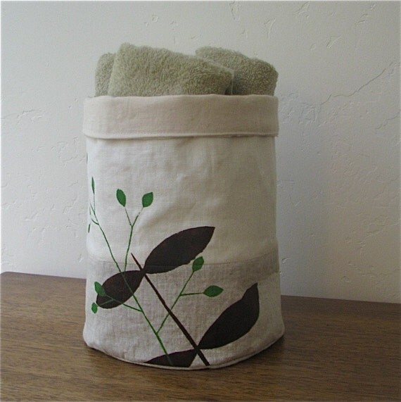 Linen Bucket - Apple and Chocolate