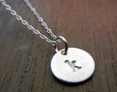 Initial Necklace, Personalized, Custom Letter Sterling Silver (.925) Jewelry,  JENNA  by E. Ria Designs