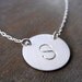 CUSTOM LISTING for Emk2119 Initial Necklace, Hand Stamped Sterling Silver Custom Letter Necklace