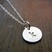 Initial Necklace, Personalized, Custom Letter Sterling Silver (.925) Jewelry,  JENNA  by E. Ria Designs