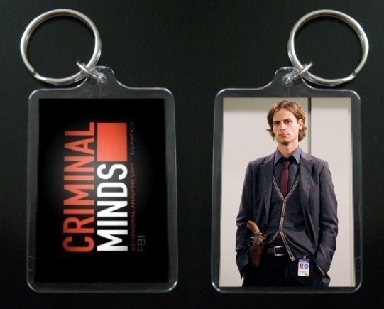 CRIMINAL MINDS Dr. Spencer Reid keychain / keyring MATTHEW Gray Gubler 3