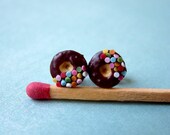 Small Donuts Earrings - Chocolate - Donut Collection