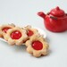 Linzer Cookie Pendant - Raspberry Jam and Powder Sugar - Cookie Collection