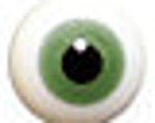 3 mm pair of German Glass Eyes "green"