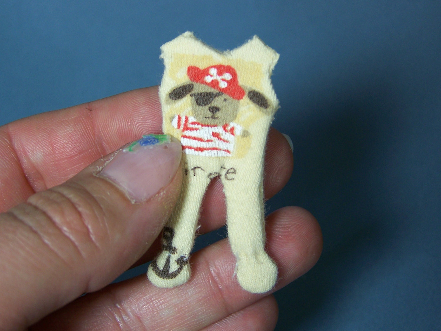 Pirate Baby Onesie/Jumper - dollhouse miniature by CWPoppets