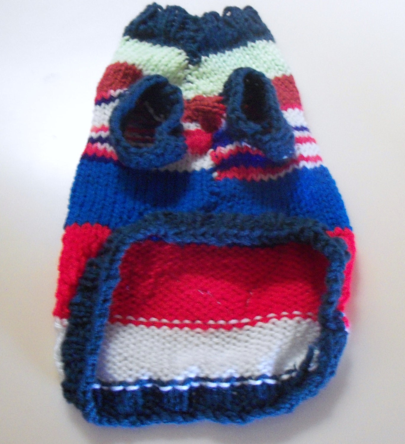 Small "Lets Go Fishin" Dog Sweater Free Shipping in USA