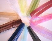 100  Organza Ribbon Necklaces Pink Purple Blue White Black
