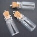 20 Clear Glass Fillable Tiny Bottle Vials Charms 38mm Pendants w/ Loop Altered Art Jewelry SUPPLIES