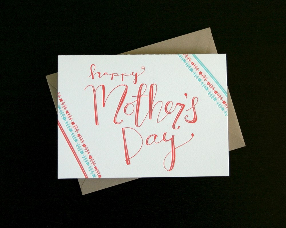 Happy Mother's Day letterpress card
