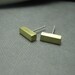Golden Brass Bar Post Stud Earrings