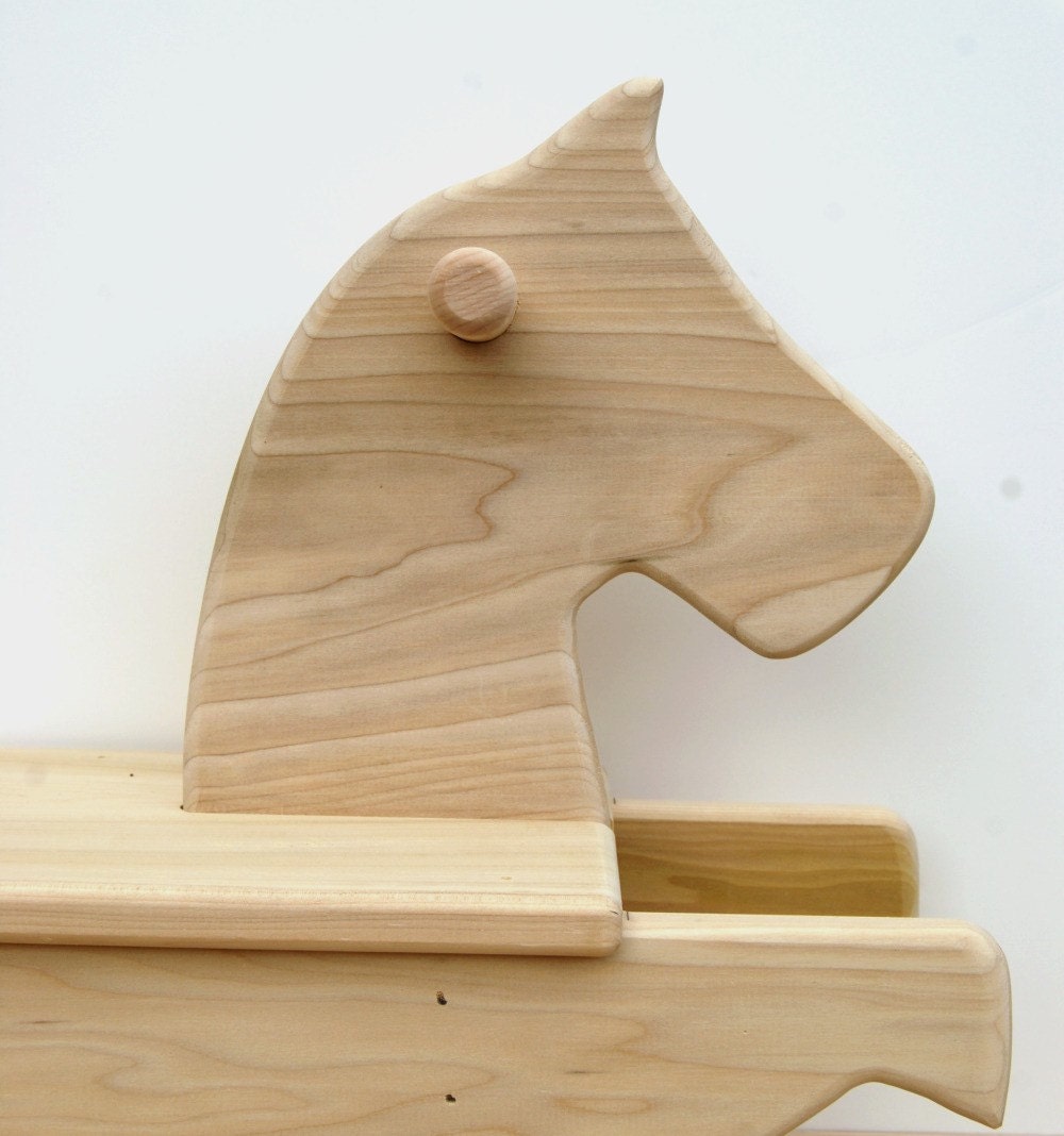 Unfinished Wooden Rocking Horse