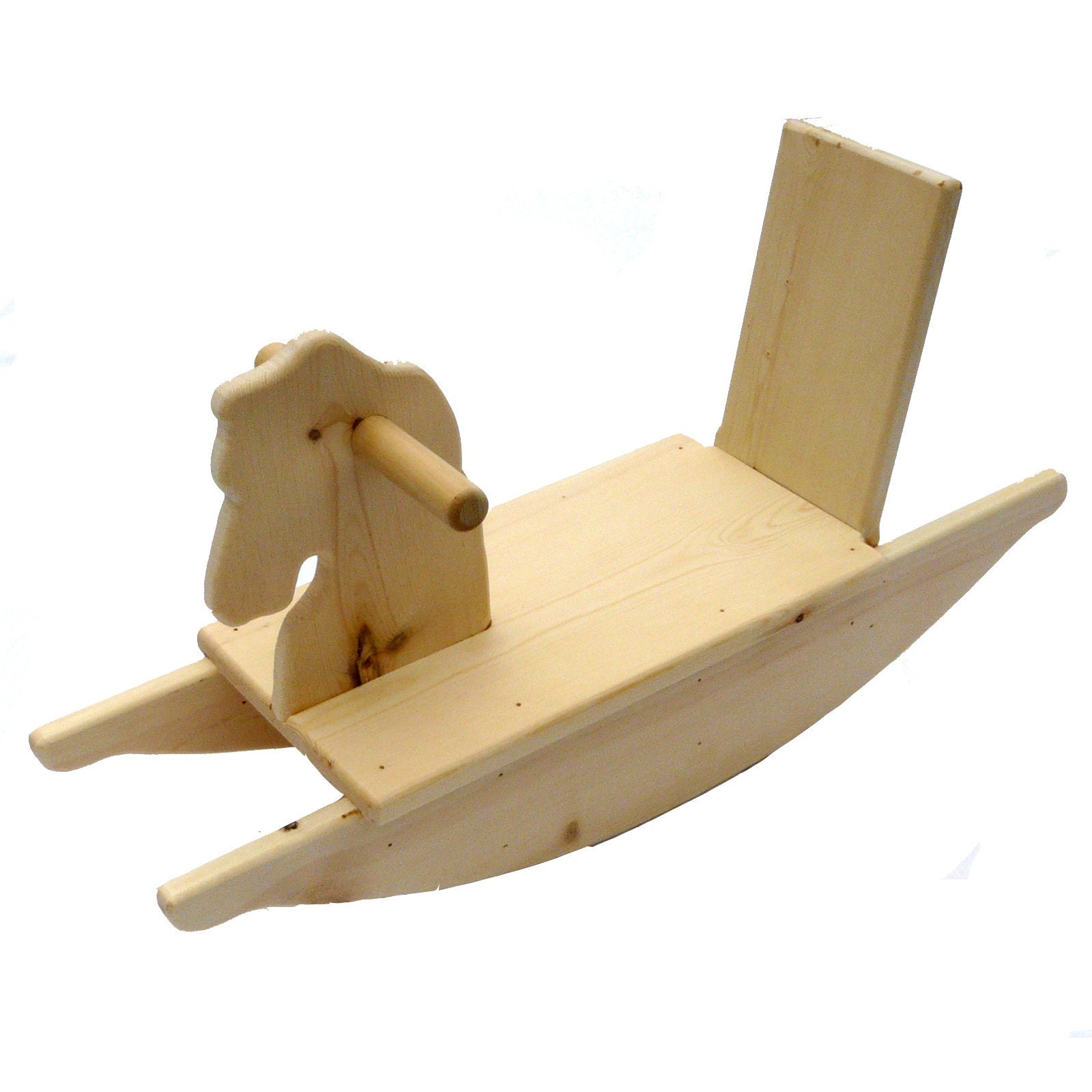 Unfinished Wood Rocking Horse