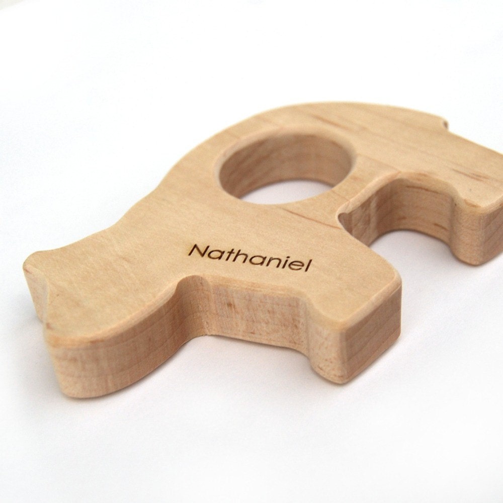 personalize any wooden teether toy, baby toy of your choice