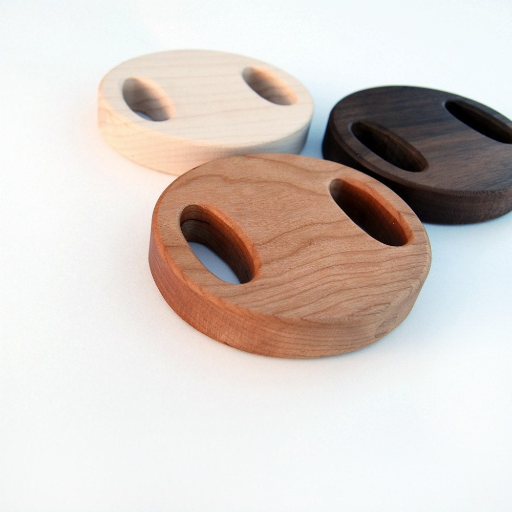 wooden toy baby rattle, walnut baby gift