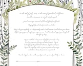 Birch Tree Signature Wedding Ketubah
