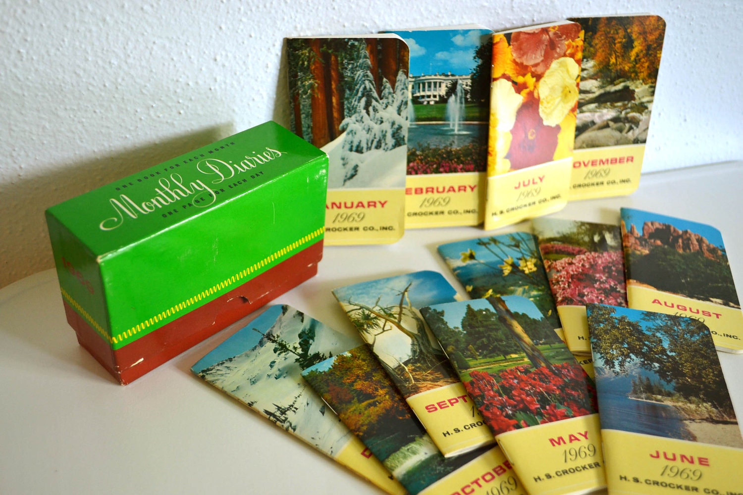 1969 Monthly Diaries Notebooks - Unused in Box