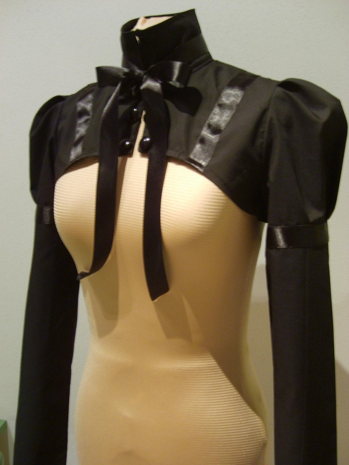 Victorian gothic lolita black shrug