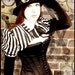 Steampunk victorian black and white stripe shrug