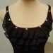 BLACK RUFFLE TOP\/ gothic\/burlesque\/glam\/victorian\/emo.
