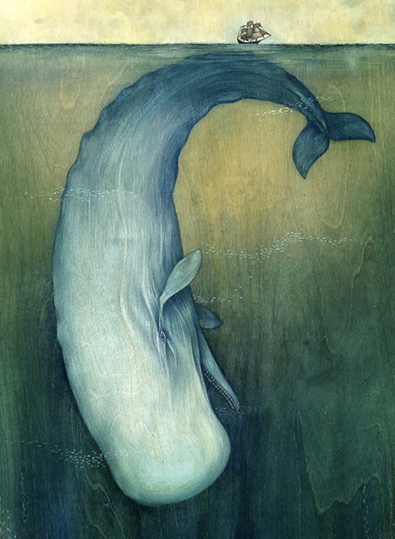 9"x 12" Moby Dick or The Great Whale