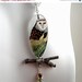 ONE DAY SALE owl necklace, resin necklace, owls perch, simon the owl