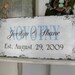 CUSTOM WEDDING SIGN or Family Sign w/ Names and Date Handpainted / No Vinyl / Shabby Cottage Vintage Style 24 x 12