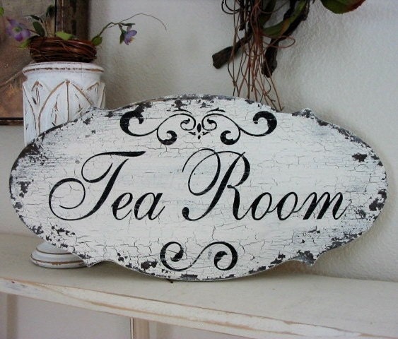 LAUNDRY / TEA Room / BEAUTY Salon Shabby Cottage Vintage Style Signs 14 x 7