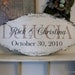 CUSTOM WEDDING SIGN w/Names and Date Shabby Cottage Vintage Style 24 x 12 1/2