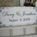 WEDDING SIGN in Shabby Elegance Personalized with Your Names and Date 24 x 12