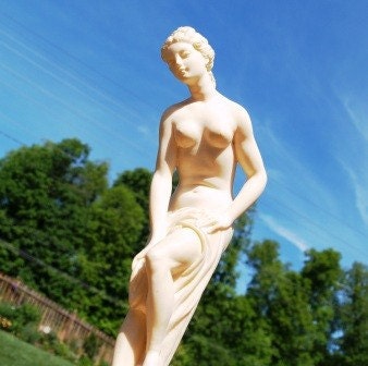 On Sale now Vintage faux marble nude figurine