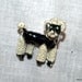 Nemo Poodle pin black and white brooch