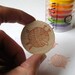 Ball of Yarn with Crochet Hook and Knitting Needles - Hand Carved Rubber Stamp