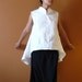 handmade to measure simplicity linen wavy top with chipao collar
