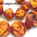 AZ Lampwork Handmade Velvet Red Coral Coin Bicone Disc Spacer Glass Beads BHV SRA