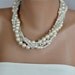 Bridal Glass Pearl Necklace brides bridesmaids