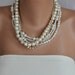 Bridal Glass Pearl Necklace brides bridesmaids