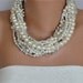 Handmade Chunky Ivory Twisted  Bridal   Necklace