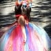 Custom Birthday Boutique RaiNbOw BaBy Tutu Halter Dress and Hair bow Puff clippies 3 piece Set 12 2t 3t 4t 5t Photo prop