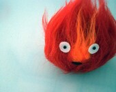 Howl's Moving Castle Calcifer Fur Ooak. Ghibli. 12 cm
